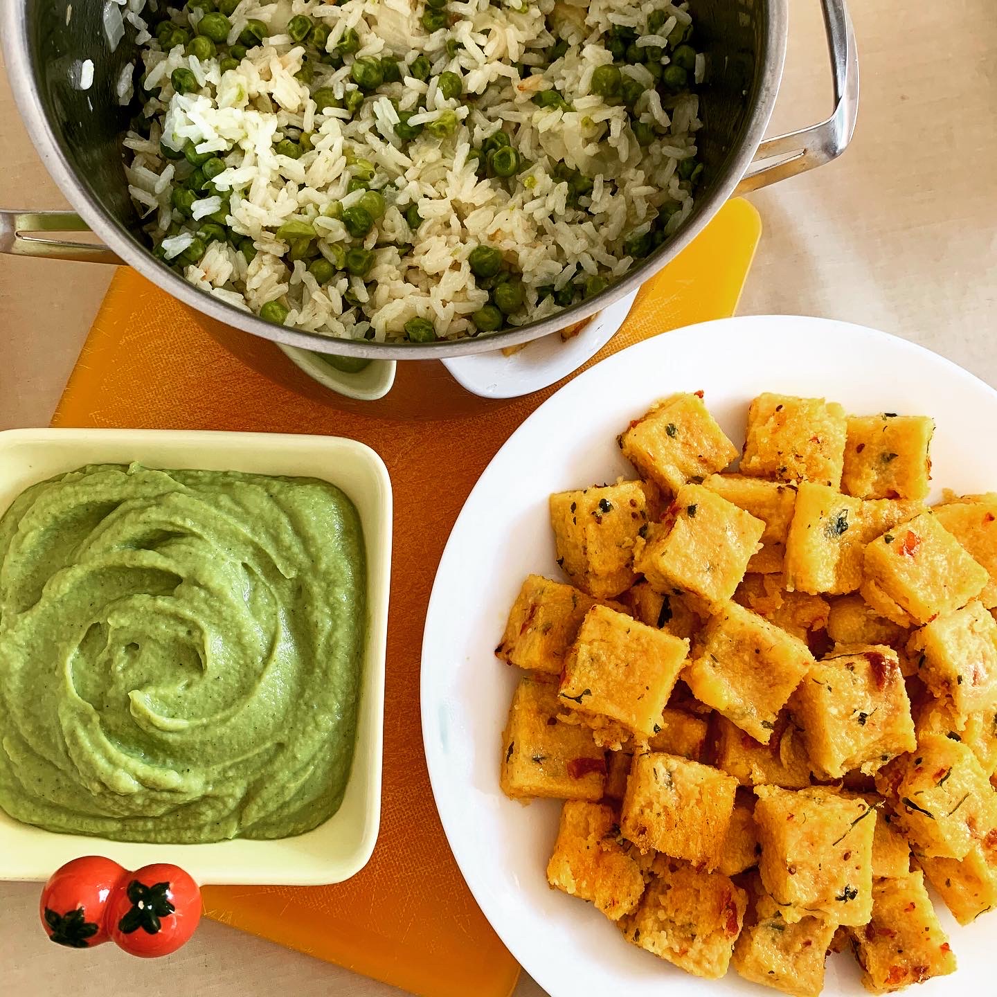 Rosemary Polenta Squares | Veganit