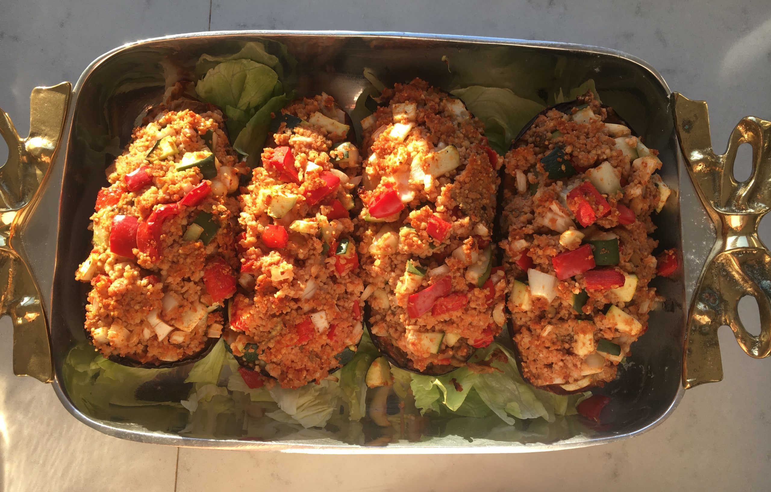 Aubergine Boats | Veganit